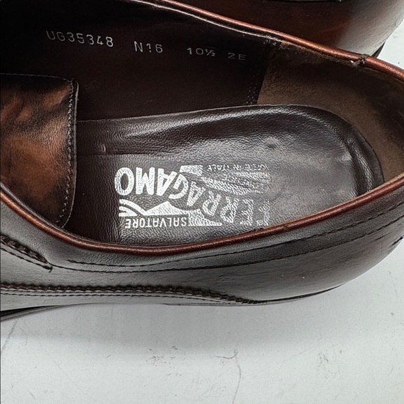 Salvatore Ferragamo 10 1/2 brown leather - Picture 4 of 7